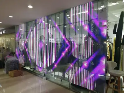 Parede LED Transparente