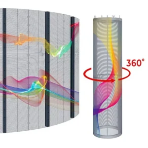 pannello led cilindrico trasparente