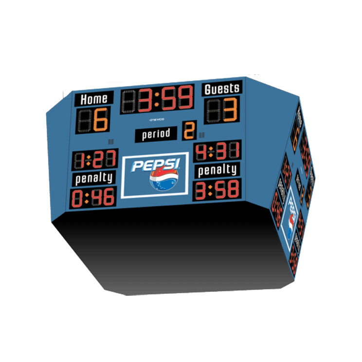 لوحة نتائج مركزية مُعلّقة بإضاءة LED