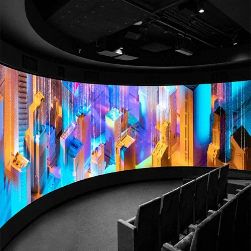 Parete video LED curva