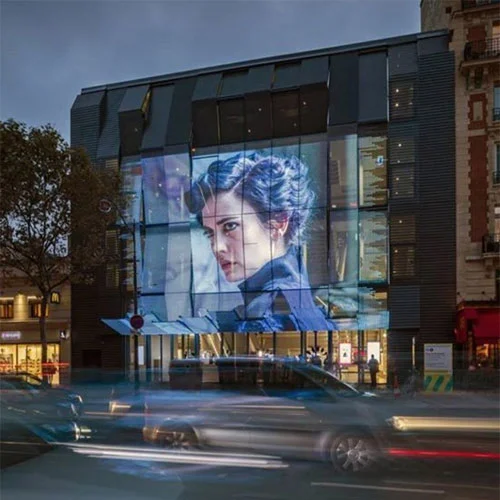 Parete video LED trasparente