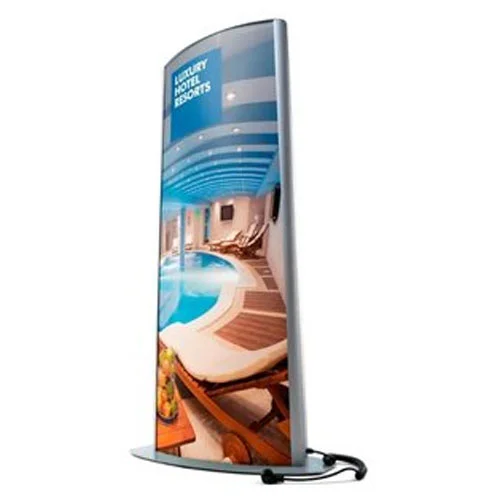 LED Totems with Curved Fronts