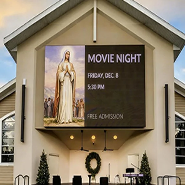 LED screens for outdoor churches