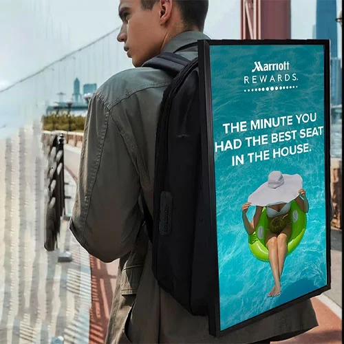 LED advertising backpack