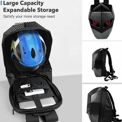Bolso expandible con tecnología LED y ojos.