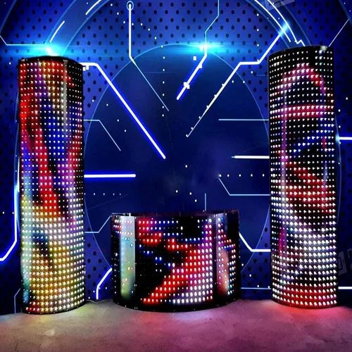 Gebogen of flexibele ledpanelen voor feesten.