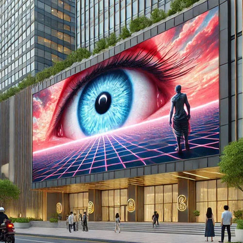 3D светодиодная панель для наружного применения, видимая невооруженным глазом.