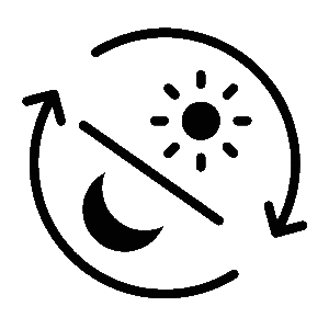 Visibile giorno e notte